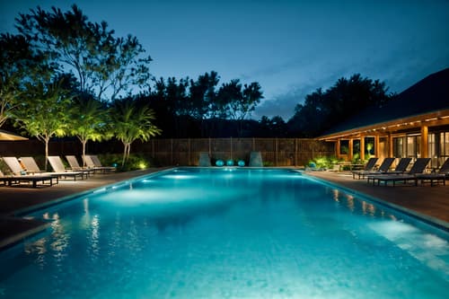 photo from pinterest of eco-friendly-style designed (outdoor pool area ) with pool lights and pool lounge chairs and pool and pool lights. . . cinematic photo, highly detailed, cinematic lighting, ultra-detailed, ultrarealistic, photorealism, 8k. trending on pinterest. eco-friendly design style. masterpiece, cinematic light, ultrarealistic+, photorealistic+, 8k, raw photo, realistic, sharp focus on eyes, (symmetrical eyes), (intact eyes), hyperrealistic, highest quality, best quality, , highly detailed, masterpiece, best quality, extremely detailed 8k wallpaper, masterpiece, best quality, ultra-detailed, best shadow, detailed background, detailed face, detailed eyes, high contrast, best illumination, detailed face, dulux, caustic, dynamic angle, detailed glow. dramatic lighting. highly detailed, insanely detailed hair, symmetrical, intricate details, professionally retouched, 8k high definition. strong bokeh. award winning photo.