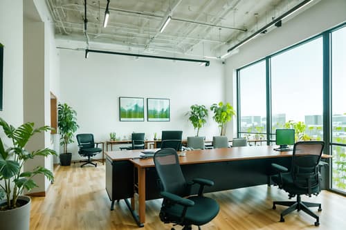 photo from pinterest of eco-friendly-style interior designed (office interior) with lounge chairs and computer desks and seating area with sofa and office chairs and office desks and desk lamps and plants and cabinets. . . cinematic photo, highly detailed, cinematic lighting, ultra-detailed, ultrarealistic, photorealism, 8k. trending on pinterest. eco-friendly interior design style. masterpiece, cinematic light, ultrarealistic+, photorealistic+, 8k, raw photo, realistic, sharp focus on eyes, (symmetrical eyes), (intact eyes), hyperrealistic, highest quality, best quality, , highly detailed, masterpiece, best quality, extremely detailed 8k wallpaper, masterpiece, best quality, ultra-detailed, best shadow, detailed background, detailed face, detailed eyes, high contrast, best illumination, detailed face, dulux, caustic, dynamic angle, detailed glow. dramatic lighting. highly detailed, insanely detailed hair, symmetrical, intricate details, professionally retouched, 8k high definition. strong bokeh. award winning photo.