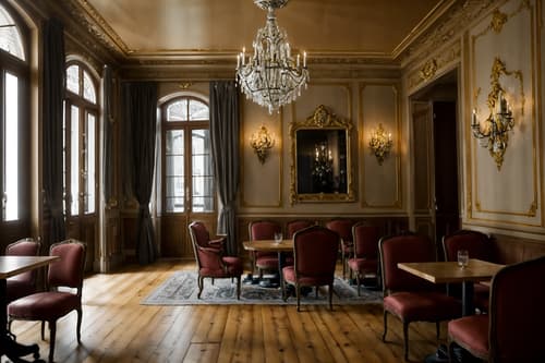 photo from pinterest of french-style interior designed (coffee shop interior) . . cinematic photo, highly detailed, cinematic lighting, ultra-detailed, ultrarealistic, photorealism, 8k. trending on pinterest. french interior design style. masterpiece, cinematic light, ultrarealistic+, photorealistic+, 8k, raw photo, realistic, sharp focus on eyes, (symmetrical eyes), (intact eyes), hyperrealistic, highest quality, best quality, , highly detailed, masterpiece, best quality, extremely detailed 8k wallpaper, masterpiece, best quality, ultra-detailed, best shadow, detailed background, detailed face, detailed eyes, high contrast, best illumination, detailed face, dulux, caustic, dynamic angle, detailed glow. dramatic lighting. highly detailed, insanely detailed hair, symmetrical, intricate details, professionally retouched, 8k high definition. strong bokeh. award winning photo.