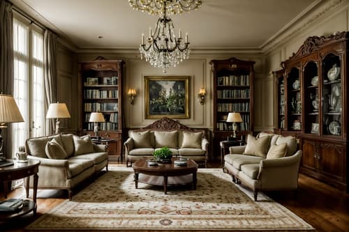 photo from pinterest of french-style interior designed (living room interior) with coffee tables and televisions and occasional tables and electric lamps and bookshelves and chairs and plant and rug. . . cinematic photo, highly detailed, cinematic lighting, ultra-detailed, ultrarealistic, photorealism, 8k. trending on pinterest. french interior design style. masterpiece, cinematic light, ultrarealistic+, photorealistic+, 8k, raw photo, realistic, sharp focus on eyes, (symmetrical eyes), (intact eyes), hyperrealistic, highest quality, best quality, , highly detailed, masterpiece, best quality, extremely detailed 8k wallpaper, masterpiece, best quality, ultra-detailed, best shadow, detailed background, detailed face, detailed eyes, high contrast, best illumination, detailed face, dulux, caustic, dynamic angle, detailed glow. dramatic lighting. highly detailed, insanely detailed hair, symmetrical, intricate details, professionally retouched, 8k high definition. strong bokeh. award winning photo.