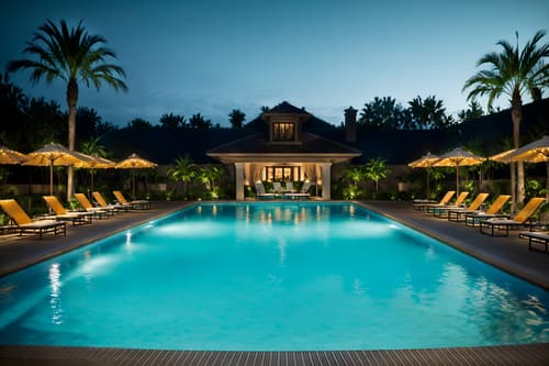 photo from pinterest of french-style designed (outdoor pool area ) with pool lounge chairs and pool lights and pool and pool lounge chairs. . . cinematic photo, highly detailed, cinematic lighting, ultra-detailed, ultrarealistic, photorealism, 8k. trending on pinterest. french design style. masterpiece, cinematic light, ultrarealistic+, photorealistic+, 8k, raw photo, realistic, sharp focus on eyes, (symmetrical eyes), (intact eyes), hyperrealistic, highest quality, best quality, , highly detailed, masterpiece, best quality, extremely detailed 8k wallpaper, masterpiece, best quality, ultra-detailed, best shadow, detailed background, detailed face, detailed eyes, high contrast, best illumination, detailed face, dulux, caustic, dynamic angle, detailed glow. dramatic lighting. highly detailed, insanely detailed hair, symmetrical, intricate details, professionally retouched, 8k high definition. strong bokeh. award winning photo.
