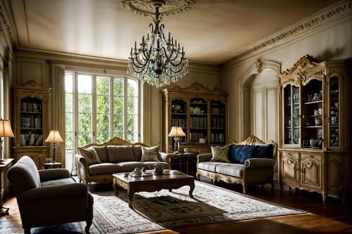 photo from pinterest of french-style interior designed (kitchen living combo interior) with furniture and coffee tables and electric lamps and sink and refrigerator and bookshelves and occasional tables and rug. . . cinematic photo, highly detailed, cinematic lighting, ultra-detailed, ultrarealistic, photorealism, 8k. trending on pinterest. french interior design style. masterpiece, cinematic light, ultrarealistic+, photorealistic+, 8k, raw photo, realistic, sharp focus on eyes, (symmetrical eyes), (intact eyes), hyperrealistic, highest quality, best quality, , highly detailed, masterpiece, best quality, extremely detailed 8k wallpaper, masterpiece, best quality, ultra-detailed, best shadow, detailed background, detailed face, detailed eyes, high contrast, best illumination, detailed face, dulux, caustic, dynamic angle, detailed glow. dramatic lighting. highly detailed, insanely detailed hair, symmetrical, intricate details, professionally retouched, 8k high definition. strong bokeh. award winning photo.