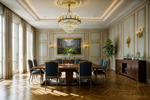 photo from pinterest of french-style interior designed (meeting room interior) with plant and boardroom table and glass walls and glass doors and office chairs and vase and painting or photo on wall and cabinets. . . cinematic photo, highly detailed, cinematic lighting, ultra-detailed, ultrarealistic, photorealism, 8k. trending on pinterest. french interior design style. masterpiece, cinematic light, ultrarealistic+, photorealistic+, 8k, raw photo, realistic, sharp focus on eyes, (symmetrical eyes), (intact eyes), hyperrealistic, highest quality, best quality, , highly detailed, masterpiece, best quality, extremely detailed 8k wallpaper, masterpiece, best quality, ultra-detailed, best shadow, detailed background, detailed face, detailed eyes, high contrast, best illumination, detailed face, dulux, caustic, dynamic angle, detailed glow. dramatic lighting. highly detailed, insanely detailed hair, symmetrical, intricate details, professionally retouched, 8k high definition. strong bokeh. award winning photo.