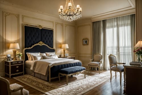 photo from pinterest of french-style interior designed (hotel room interior) with working desk with desk chair and headboard and hotel bathroom and storage bench or ottoman and mirror and night light and accent chair and bedside table or night stand. . . cinematic photo, highly detailed, cinematic lighting, ultra-detailed, ultrarealistic, photorealism, 8k. trending on pinterest. french interior design style. masterpiece, cinematic light, ultrarealistic+, photorealistic+, 8k, raw photo, realistic, sharp focus on eyes, (symmetrical eyes), (intact eyes), hyperrealistic, highest quality, best quality, , highly detailed, masterpiece, best quality, extremely detailed 8k wallpaper, masterpiece, best quality, ultra-detailed, best shadow, detailed background, detailed face, detailed eyes, high contrast, best illumination, detailed face, dulux, caustic, dynamic angle, detailed glow. dramatic lighting. highly detailed, insanely detailed hair, symmetrical, intricate details, professionally retouched, 8k high definition. strong bokeh. award winning photo.