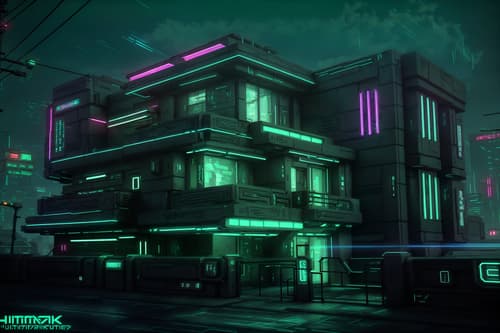photo from pinterest of cyberpunk-style exterior designed (house exterior exterior) . with cyberpunk lights and surrealist paintings and bladerunner style and synthwave and strong geometric walls and clean straight square lines and futuristic cybernetic details and led lights. . cinematic photo, highly detailed, cinematic lighting, ultra-detailed, ultrarealistic, photorealism, 8k. trending on pinterest. cyberpunk exterior design style. masterpiece, cinematic light, ultrarealistic+, photorealistic+, 8k, raw photo, realistic, sharp focus on eyes, (symmetrical eyes), (intact eyes), hyperrealistic, highest quality, best quality, , highly detailed, masterpiece, best quality, extremely detailed 8k wallpaper, masterpiece, best quality, ultra-detailed, best shadow, detailed background, detailed face, detailed eyes, high contrast, best illumination, detailed face, dulux, caustic, dynamic angle, detailed glow. dramatic lighting. highly detailed, insanely detailed hair, symmetrical, intricate details, professionally retouched, 8k high definition. strong bokeh. award winning photo.