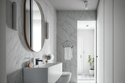 photo from pinterest of scandinavian-style interior designed (toilet interior) with sink with tap and toilet with toilet seat up and toilet paper hanger and sink with tap. . with . . cinematic photo, highly detailed, cinematic lighting, ultra-detailed, ultrarealistic, photorealism, 8k. trending on pinterest. scandinavian interior design style. masterpiece, cinematic light, ultrarealistic+, photorealistic+, 8k, raw photo, realistic, sharp focus on eyes, (symmetrical eyes), (intact eyes), hyperrealistic, highest quality, best quality, , highly detailed, masterpiece, best quality, extremely detailed 8k wallpaper, masterpiece, best quality, ultra-detailed, best shadow, detailed background, detailed face, detailed eyes, high contrast, best illumination, detailed face, dulux, caustic, dynamic angle, detailed glow. dramatic lighting. highly detailed, insanely detailed hair, symmetrical, intricate details, professionally retouched, 8k high definition. strong bokeh. award winning photo.