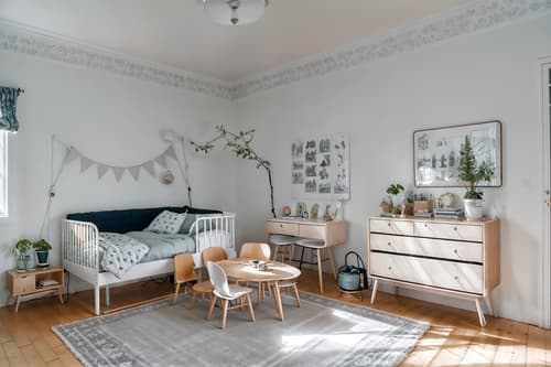 photo from pinterest of scandinavian-style interior designed (kids room interior) with headboard and plant and bedside table or night stand and bed and mirror and accent chair and storage bench or ottoman and kids desk. . with . . cinematic photo, highly detailed, cinematic lighting, ultra-detailed, ultrarealistic, photorealism, 8k. trending on pinterest. scandinavian interior design style. masterpiece, cinematic light, ultrarealistic+, photorealistic+, 8k, raw photo, realistic, sharp focus on eyes, (symmetrical eyes), (intact eyes), hyperrealistic, highest quality, best quality, , highly detailed, masterpiece, best quality, extremely detailed 8k wallpaper, masterpiece, best quality, ultra-detailed, best shadow, detailed background, detailed face, detailed eyes, high contrast, best illumination, detailed face, dulux, caustic, dynamic angle, detailed glow. dramatic lighting. highly detailed, insanely detailed hair, symmetrical, intricate details, professionally retouched, 8k high definition. strong bokeh. award winning photo.