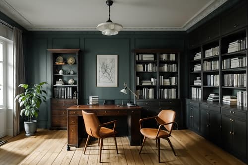 photo from pinterest of scandinavian-style interior designed (study room interior) with cabinets and office chair and plant and writing desk and desk lamp and bookshelves and lounge chair and cabinets. . with . . cinematic photo, highly detailed, cinematic lighting, ultra-detailed, ultrarealistic, photorealism, 8k. trending on pinterest. scandinavian interior design style. masterpiece, cinematic light, ultrarealistic+, photorealistic+, 8k, raw photo, realistic, sharp focus on eyes, (symmetrical eyes), (intact eyes), hyperrealistic, highest quality, best quality, , highly detailed, masterpiece, best quality, extremely detailed 8k wallpaper, masterpiece, best quality, ultra-detailed, best shadow, detailed background, detailed face, detailed eyes, high contrast, best illumination, detailed face, dulux, caustic, dynamic angle, detailed glow. dramatic lighting. highly detailed, insanely detailed hair, symmetrical, intricate details, professionally retouched, 8k high definition. strong bokeh. award winning photo.