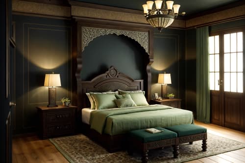 photo from pinterest of mediterranean-style interior designed (bedroom interior) with night light and storage bench or ottoman and mirror and headboard and bedside table or night stand and plant and dresser closet and bed. . . cinematic photo, highly detailed, cinematic lighting, ultra-detailed, ultrarealistic, photorealism, 8k. trending on pinterest. mediterranean interior design style. masterpiece, cinematic light, ultrarealistic+, photorealistic+, 8k, raw photo, realistic, sharp focus on eyes, (symmetrical eyes), (intact eyes), hyperrealistic, highest quality, best quality, , highly detailed, masterpiece, best quality, extremely detailed 8k wallpaper, masterpiece, best quality, ultra-detailed, best shadow, detailed background, detailed face, detailed eyes, high contrast, best illumination, detailed face, dulux, caustic, dynamic angle, detailed glow. dramatic lighting. highly detailed, insanely detailed hair, symmetrical, intricate details, professionally retouched, 8k high definition. strong bokeh. award winning photo.