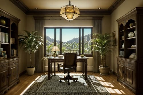 photo from pinterest of mediterranean-style interior designed (home office interior) with cabinets and office chair and computer desk and plant and desk lamp and cabinets. . . cinematic photo, highly detailed, cinematic lighting, ultra-detailed, ultrarealistic, photorealism, 8k. trending on pinterest. mediterranean interior design style. masterpiece, cinematic light, ultrarealistic+, photorealistic+, 8k, raw photo, realistic, sharp focus on eyes, (symmetrical eyes), (intact eyes), hyperrealistic, highest quality, best quality, , highly detailed, masterpiece, best quality, extremely detailed 8k wallpaper, masterpiece, best quality, ultra-detailed, best shadow, detailed background, detailed face, detailed eyes, high contrast, best illumination, detailed face, dulux, caustic, dynamic angle, detailed glow. dramatic lighting. highly detailed, insanely detailed hair, symmetrical, intricate details, professionally retouched, 8k high definition. strong bokeh. award winning photo.