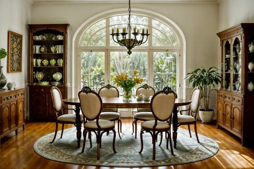 photo from pinterest of art nouveau-style interior designed (dining room interior) with dining table chairs and bookshelves and plates, cutlery and glasses on dining table and plant and vase and painting or photo on wall and table cloth and light or chandelier. . with arches and curved forms and natural materials and curving, plant-like embellishments and asymmetrical shapes and soft, rounded lines and ashy colors and stained glass and wallpaper patterns of feathers. . cinematic photo, highly detailed, cinematic lighting, ultra-detailed, ultrarealistic, photorealism, 8k. trending on pinterest. art nouveau interior design style. masterpiece, cinematic light, ultrarealistic+, photorealistic+, 8k, raw photo, realistic, sharp focus on eyes, (symmetrical eyes), (intact eyes), hyperrealistic, highest quality, best quality, , highly detailed, masterpiece, best quality, extremely detailed 8k wallpaper, masterpiece, best quality, ultra-detailed, best shadow, detailed background, detailed face, detailed eyes, high contrast, best illumination, detailed face, dulux, caustic, dynamic angle, detailed glow. dramatic lighting. highly detailed, insanely detailed hair, symmetrical, intricate details, professionally retouched, 8k high definition. strong bokeh. award winning photo.