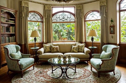 photo from pinterest of art nouveau-style interior designed (living room interior) with bookshelves and sofa and electric lamps and rug and coffee tables and chairs and furniture and televisions. . with curving, plant-like embellishments and soft, rounded lines and ashy colors and wallpaper patterns of feathers and wallpaper pattners of spider webs and stained glass and mosaics and curved glass. . cinematic photo, highly detailed, cinematic lighting, ultra-detailed, ultrarealistic, photorealism, 8k. trending on pinterest. art nouveau interior design style. masterpiece, cinematic light, ultrarealistic+, photorealistic+, 8k, raw photo, realistic, sharp focus on eyes, (symmetrical eyes), (intact eyes), hyperrealistic, highest quality, best quality, , highly detailed, masterpiece, best quality, extremely detailed 8k wallpaper, masterpiece, best quality, ultra-detailed, best shadow, detailed background, detailed face, detailed eyes, high contrast, best illumination, detailed face, dulux, caustic, dynamic angle, detailed glow. dramatic lighting. highly detailed, insanely detailed hair, symmetrical, intricate details, professionally retouched, 8k high definition. strong bokeh. award winning photo.