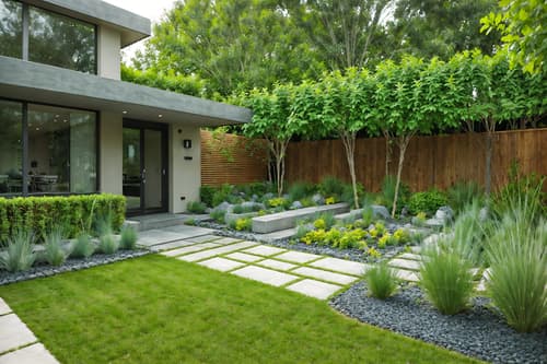 photo from pinterest of modern-style designed (outdoor garden ) with garden plants and grass and garden tree and garden plants. . with natural materials and elements and simple, clean lines and simplistic furniture and practicality and functionality and open and natural lighting and neutral walls and textures and natural materials and elements. . cinematic photo, highly detailed, cinematic lighting, ultra-detailed, ultrarealistic, photorealism, 8k. trending on pinterest. modern design style. masterpiece, cinematic light, ultrarealistic+, photorealistic+, 8k, raw photo, realistic, sharp focus on eyes, (symmetrical eyes), (intact eyes), hyperrealistic, highest quality, best quality, , highly detailed, masterpiece, best quality, extremely detailed 8k wallpaper, masterpiece, best quality, ultra-detailed, best shadow, detailed background, detailed face, detailed eyes, high contrast, best illumination, detailed face, dulux, caustic, dynamic angle, detailed glow. dramatic lighting. highly detailed, insanely detailed hair, symmetrical, intricate details, professionally retouched, 8k high definition. strong bokeh. award winning photo.