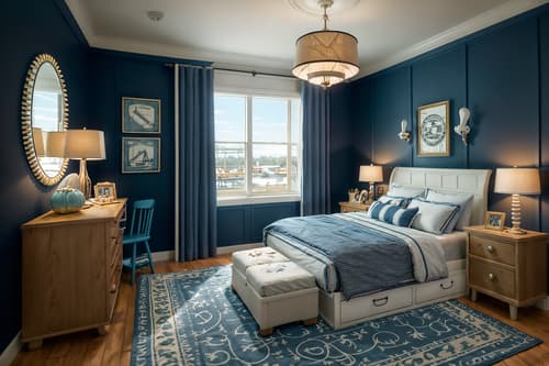 photo from pinterest of nautical-style interior designed (kids room interior) with bed and bedside table or night stand and accent chair and storage bench or ottoman and mirror and headboard and dresser closet and night light. . . cinematic photo, highly detailed, cinematic lighting, ultra-detailed, ultrarealistic, photorealism, 8k. trending on pinterest. nautical interior design style. masterpiece, cinematic light, ultrarealistic+, photorealistic+, 8k, raw photo, realistic, sharp focus on eyes, (symmetrical eyes), (intact eyes), hyperrealistic, highest quality, best quality, , highly detailed, masterpiece, best quality, extremely detailed 8k wallpaper, masterpiece, best quality, ultra-detailed, best shadow, detailed background, detailed face, detailed eyes, high contrast, best illumination, detailed face, dulux, caustic, dynamic angle, detailed glow. dramatic lighting. highly detailed, insanely detailed hair, symmetrical, intricate details, professionally retouched, 8k high definition. strong bokeh. award winning photo.