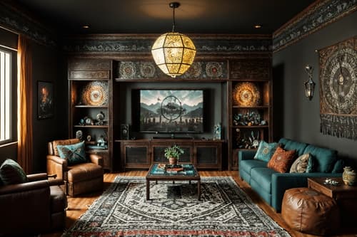 photo from pinterest of boho-chic-style interior designed (gaming room interior) . . cinematic photo, highly detailed, cinematic lighting, ultra-detailed, ultrarealistic, photorealism, 8k. trending on pinterest. boho-chic interior design style. masterpiece, cinematic light, ultrarealistic+, photorealistic+, 8k, raw photo, realistic, sharp focus on eyes, (symmetrical eyes), (intact eyes), hyperrealistic, highest quality, best quality, , highly detailed, masterpiece, best quality, extremely detailed 8k wallpaper, masterpiece, best quality, ultra-detailed, best shadow, detailed background, detailed face, detailed eyes, high contrast, best illumination, detailed face, dulux, caustic, dynamic angle, detailed glow. dramatic lighting. highly detailed, insanely detailed hair, symmetrical, intricate details, professionally retouched, 8k high definition. strong bokeh. award winning photo.