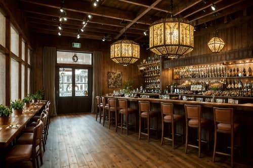 photo from pinterest of boho-chic-style interior designed (restaurant interior) with restaurant decor and restaurant chairs and restaurant bar and restaurant dining tables and restaurant decor. . . cinematic photo, highly detailed, cinematic lighting, ultra-detailed, ultrarealistic, photorealism, 8k. trending on pinterest. boho-chic interior design style. masterpiece, cinematic light, ultrarealistic+, photorealistic+, 8k, raw photo, realistic, sharp focus on eyes, (symmetrical eyes), (intact eyes), hyperrealistic, highest quality, best quality, , highly detailed, masterpiece, best quality, extremely detailed 8k wallpaper, masterpiece, best quality, ultra-detailed, best shadow, detailed background, detailed face, detailed eyes, high contrast, best illumination, detailed face, dulux, caustic, dynamic angle, detailed glow. dramatic lighting. highly detailed, insanely detailed hair, symmetrical, intricate details, professionally retouched, 8k high definition. strong bokeh. award winning photo.