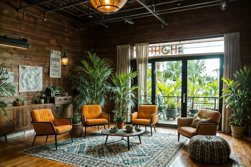 photo from pinterest of boho-chic-style interior designed (coworking space interior) with office chairs and lounge chairs and office desks and seating area with sofa and office chairs. . . cinematic photo, highly detailed, cinematic lighting, ultra-detailed, ultrarealistic, photorealism, 8k. trending on pinterest. boho-chic interior design style. masterpiece, cinematic light, ultrarealistic+, photorealistic+, 8k, raw photo, realistic, sharp focus on eyes, (symmetrical eyes), (intact eyes), hyperrealistic, highest quality, best quality, , highly detailed, masterpiece, best quality, extremely detailed 8k wallpaper, masterpiece, best quality, ultra-detailed, best shadow, detailed background, detailed face, detailed eyes, high contrast, best illumination, detailed face, dulux, caustic, dynamic angle, detailed glow. dramatic lighting. highly detailed, insanely detailed hair, symmetrical, intricate details, professionally retouched, 8k high definition. strong bokeh. award winning photo.