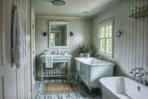 photo from pinterest of farmhouse-style interior designed (bathroom interior) with shower and waste basket and bath towel and bathroom sink with faucet and plant and mirror and bath rail and toilet seat. . with . . cinematic photo, highly detailed, cinematic lighting, ultra-detailed, ultrarealistic, photorealism, 8k. trending on pinterest. farmhouse interior design style. masterpiece, cinematic light, ultrarealistic+, photorealistic+, 8k, raw photo, realistic, sharp focus on eyes, (symmetrical eyes), (intact eyes), hyperrealistic, highest quality, best quality, , highly detailed, masterpiece, best quality, extremely detailed 8k wallpaper, masterpiece, best quality, ultra-detailed, best shadow, detailed background, detailed face, detailed eyes, high contrast, best illumination, detailed face, dulux, caustic, dynamic angle, detailed glow. dramatic lighting. highly detailed, insanely detailed hair, symmetrical, intricate details, professionally retouched, 8k high definition. strong bokeh. award winning photo.