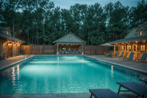 photo from pinterest of farmhouse-style designed (outdoor pool area ) with pool and pool lights and pool lounge chairs and pool. . with . . cinematic photo, highly detailed, cinematic lighting, ultra-detailed, ultrarealistic, photorealism, 8k. trending on pinterest. farmhouse design style. masterpiece, cinematic light, ultrarealistic+, photorealistic+, 8k, raw photo, realistic, sharp focus on eyes, (symmetrical eyes), (intact eyes), hyperrealistic, highest quality, best quality, , highly detailed, masterpiece, best quality, extremely detailed 8k wallpaper, masterpiece, best quality, ultra-detailed, best shadow, detailed background, detailed face, detailed eyes, high contrast, best illumination, detailed face, dulux, caustic, dynamic angle, detailed glow. dramatic lighting. highly detailed, insanely detailed hair, symmetrical, intricate details, professionally retouched, 8k high definition. strong bokeh. award winning photo.