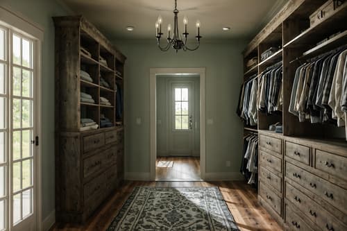 photo from pinterest of farmhouse-style interior designed (walk in closet interior) . with . . cinematic photo, highly detailed, cinematic lighting, ultra-detailed, ultrarealistic, photorealism, 8k. trending on pinterest. farmhouse interior design style. masterpiece, cinematic light, ultrarealistic+, photorealistic+, 8k, raw photo, realistic, sharp focus on eyes, (symmetrical eyes), (intact eyes), hyperrealistic, highest quality, best quality, , highly detailed, masterpiece, best quality, extremely detailed 8k wallpaper, masterpiece, best quality, ultra-detailed, best shadow, detailed background, detailed face, detailed eyes, high contrast, best illumination, detailed face, dulux, caustic, dynamic angle, detailed glow. dramatic lighting. highly detailed, insanely detailed hair, symmetrical, intricate details, professionally retouched, 8k high definition. strong bokeh. award winning photo.