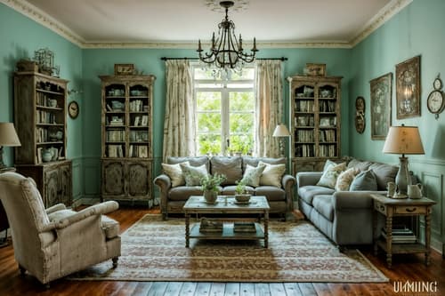 photo from pinterest of shabby chic-style interior designed (living room interior) with occasional tables and coffee tables and electric lamps and bookshelves and televisions and furniture and chairs and sofa. . . cinematic photo, highly detailed, cinematic lighting, ultra-detailed, ultrarealistic, photorealism, 8k. trending on pinterest. shabby chic interior design style. masterpiece, cinematic light, ultrarealistic+, photorealistic+, 8k, raw photo, realistic, sharp focus on eyes, (symmetrical eyes), (intact eyes), hyperrealistic, highest quality, best quality, , highly detailed, masterpiece, best quality, extremely detailed 8k wallpaper, masterpiece, best quality, ultra-detailed, best shadow, detailed background, detailed face, detailed eyes, high contrast, best illumination, detailed face, dulux, caustic, dynamic angle, detailed glow. dramatic lighting. highly detailed, insanely detailed hair, symmetrical, intricate details, professionally retouched, 8k high definition. strong bokeh. award winning photo.