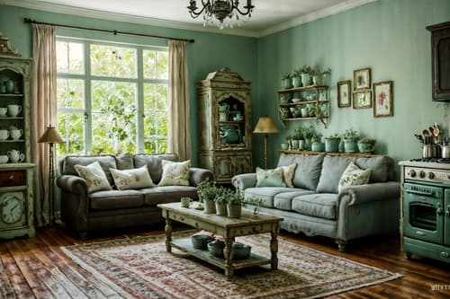 photo from pinterest of shabby chic-style interior designed (kitchen living combo interior) with coffee tables and sofa and occasional tables and stove and electric lamps and refrigerator and plant and sink. . . cinematic photo, highly detailed, cinematic lighting, ultra-detailed, ultrarealistic, photorealism, 8k. trending on pinterest. shabby chic interior design style. masterpiece, cinematic light, ultrarealistic+, photorealistic+, 8k, raw photo, realistic, sharp focus on eyes, (symmetrical eyes), (intact eyes), hyperrealistic, highest quality, best quality, , highly detailed, masterpiece, best quality, extremely detailed 8k wallpaper, masterpiece, best quality, ultra-detailed, best shadow, detailed background, detailed face, detailed eyes, high contrast, best illumination, detailed face, dulux, caustic, dynamic angle, detailed glow. dramatic lighting. highly detailed, insanely detailed hair, symmetrical, intricate details, professionally retouched, 8k high definition. strong bokeh. award winning photo.