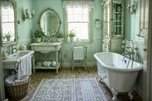 photo from pinterest of shabby chic-style interior designed (bathroom interior) with mirror and bathroom sink with faucet and toilet seat and waste basket and bath towel and bathroom cabinet and shower and plant. . . cinematic photo, highly detailed, cinematic lighting, ultra-detailed, ultrarealistic, photorealism, 8k. trending on pinterest. shabby chic interior design style. masterpiece, cinematic light, ultrarealistic+, photorealistic+, 8k, raw photo, realistic, sharp focus on eyes, (symmetrical eyes), (intact eyes), hyperrealistic, highest quality, best quality, , highly detailed, masterpiece, best quality, extremely detailed 8k wallpaper, masterpiece, best quality, ultra-detailed, best shadow, detailed background, detailed face, detailed eyes, high contrast, best illumination, detailed face, dulux, caustic, dynamic angle, detailed glow. dramatic lighting. highly detailed, insanely detailed hair, symmetrical, intricate details, professionally retouched, 8k high definition. strong bokeh. award winning photo.