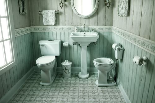 photo from pinterest of shabby chic-style interior designed (toilet interior) with toilet with toilet seat up and toilet paper hanger and sink with tap and toilet with toilet seat up. . . cinematic photo, highly detailed, cinematic lighting, ultra-detailed, ultrarealistic, photorealism, 8k. trending on pinterest. shabby chic interior design style. masterpiece, cinematic light, ultrarealistic+, photorealistic+, 8k, raw photo, realistic, sharp focus on eyes, (symmetrical eyes), (intact eyes), hyperrealistic, highest quality, best quality, , highly detailed, masterpiece, best quality, extremely detailed 8k wallpaper, masterpiece, best quality, ultra-detailed, best shadow, detailed background, detailed face, detailed eyes, high contrast, best illumination, detailed face, dulux, caustic, dynamic angle, detailed glow. dramatic lighting. highly detailed, insanely detailed hair, symmetrical, intricate details, professionally retouched, 8k high definition. strong bokeh. award winning photo.