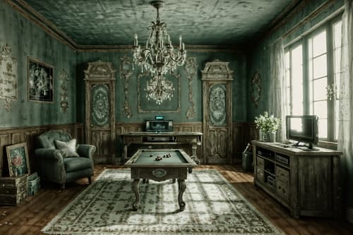 photo from pinterest of shabby chic-style interior designed (gaming room interior) . . cinematic photo, highly detailed, cinematic lighting, ultra-detailed, ultrarealistic, photorealism, 8k. trending on pinterest. shabby chic interior design style. masterpiece, cinematic light, ultrarealistic+, photorealistic+, 8k, raw photo, realistic, sharp focus on eyes, (symmetrical eyes), (intact eyes), hyperrealistic, highest quality, best quality, , highly detailed, masterpiece, best quality, extremely detailed 8k wallpaper, masterpiece, best quality, ultra-detailed, best shadow, detailed background, detailed face, detailed eyes, high contrast, best illumination, detailed face, dulux, caustic, dynamic angle, detailed glow. dramatic lighting. highly detailed, insanely detailed hair, symmetrical, intricate details, professionally retouched, 8k high definition. strong bokeh. award winning photo.