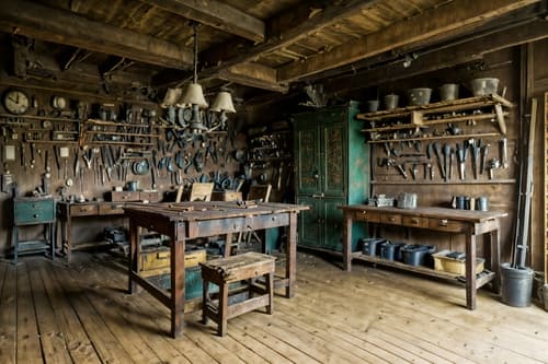 photo from pinterest of parisian-style interior designed (workshop interior) with wooden workbench and messy and tool wall and wooden workbench. . . cinematic photo, highly detailed, cinematic lighting, ultra-detailed, ultrarealistic, photorealism, 8k. trending on pinterest. parisian interior design style. masterpiece, cinematic light, ultrarealistic+, photorealistic+, 8k, raw photo, realistic, sharp focus on eyes, (symmetrical eyes), (intact eyes), hyperrealistic, highest quality, best quality, , highly detailed, masterpiece, best quality, extremely detailed 8k wallpaper, masterpiece, best quality, ultra-detailed, best shadow, detailed background, detailed face, detailed eyes, high contrast, best illumination, detailed face, dulux, caustic, dynamic angle, detailed glow. dramatic lighting. highly detailed, insanely detailed hair, symmetrical, intricate details, professionally retouched, 8k high definition. strong bokeh. award winning photo.