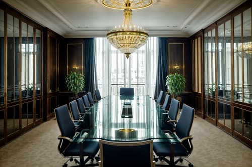 photo from pinterest of parisian-style interior designed (meeting room interior) with glass walls and office chairs and glass doors and boardroom table and vase and plant and cabinets and painting or photo on wall. . . cinematic photo, highly detailed, cinematic lighting, ultra-detailed, ultrarealistic, photorealism, 8k. trending on pinterest. parisian interior design style. masterpiece, cinematic light, ultrarealistic+, photorealistic+, 8k, raw photo, realistic, sharp focus on eyes, (symmetrical eyes), (intact eyes), hyperrealistic, highest quality, best quality, , highly detailed, masterpiece, best quality, extremely detailed 8k wallpaper, masterpiece, best quality, ultra-detailed, best shadow, detailed background, detailed face, detailed eyes, high contrast, best illumination, detailed face, dulux, caustic, dynamic angle, detailed glow. dramatic lighting. highly detailed, insanely detailed hair, symmetrical, intricate details, professionally retouched, 8k high definition. strong bokeh. award winning photo.