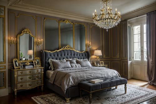 photo from pinterest of parisian-style interior designed (bedroom interior) with storage bench or ottoman and headboard and dresser closet and mirror and accent chair and bedside table or night stand and plant and night light. . . cinematic photo, highly detailed, cinematic lighting, ultra-detailed, ultrarealistic, photorealism, 8k. trending on pinterest. parisian interior design style. masterpiece, cinematic light, ultrarealistic+, photorealistic+, 8k, raw photo, realistic, sharp focus on eyes, (symmetrical eyes), (intact eyes), hyperrealistic, highest quality, best quality, , highly detailed, masterpiece, best quality, extremely detailed 8k wallpaper, masterpiece, best quality, ultra-detailed, best shadow, detailed background, detailed face, detailed eyes, high contrast, best illumination, detailed face, dulux, caustic, dynamic angle, detailed glow. dramatic lighting. highly detailed, insanely detailed hair, symmetrical, intricate details, professionally retouched, 8k high definition. strong bokeh. award winning photo.