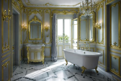 photo from pinterest of parisian-style interior designed (bathroom interior) with waste basket and bathtub and mirror and bath rail and bath towel and bathroom cabinet and bathroom sink with faucet and shower. . . cinematic photo, highly detailed, cinematic lighting, ultra-detailed, ultrarealistic, photorealism, 8k. trending on pinterest. parisian interior design style. masterpiece, cinematic light, ultrarealistic+, photorealistic+, 8k, raw photo, realistic, sharp focus on eyes, (symmetrical eyes), (intact eyes), hyperrealistic, highest quality, best quality, , highly detailed, masterpiece, best quality, extremely detailed 8k wallpaper, masterpiece, best quality, ultra-detailed, best shadow, detailed background, detailed face, detailed eyes, high contrast, best illumination, detailed face, dulux, caustic, dynamic angle, detailed glow. dramatic lighting. highly detailed, insanely detailed hair, symmetrical, intricate details, professionally retouched, 8k high definition. strong bokeh. award winning photo.