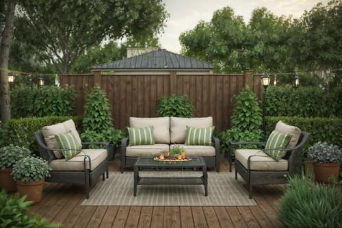 photo from pinterest of parisian-style designed (outdoor patio ) with grass and patio couch with pillows and deck with deck chairs and barbeque or grill and plant and grass. . . cinematic photo, highly detailed, cinematic lighting, ultra-detailed, ultrarealistic, photorealism, 8k. trending on pinterest. parisian design style. masterpiece, cinematic light, ultrarealistic+, photorealistic+, 8k, raw photo, realistic, sharp focus on eyes, (symmetrical eyes), (intact eyes), hyperrealistic, highest quality, best quality, , highly detailed, masterpiece, best quality, extremely detailed 8k wallpaper, masterpiece, best quality, ultra-detailed, best shadow, detailed background, detailed face, detailed eyes, high contrast, best illumination, detailed face, dulux, caustic, dynamic angle, detailed glow. dramatic lighting. highly detailed, insanely detailed hair, symmetrical, intricate details, professionally retouched, 8k high definition. strong bokeh. award winning photo.