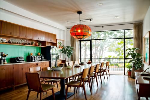photo from pinterest of midcentury modern-style interior designed (coffee shop interior) . with vibrant colors and natural and manmade materials and mid century modern mobile chandelier and graphic shapes and integrating indoor and outdoor motifs and minimalist and muted tones and organic and geometric shapes. . cinematic photo, highly detailed, cinematic lighting, ultra-detailed, ultrarealistic, photorealism, 8k. trending on pinterest. midcentury modern interior design style. masterpiece, cinematic light, ultrarealistic+, photorealistic+, 8k, raw photo, realistic, sharp focus on eyes, (symmetrical eyes), (intact eyes), hyperrealistic, highest quality, best quality, , highly detailed, masterpiece, best quality, extremely detailed 8k wallpaper, masterpiece, best quality, ultra-detailed, best shadow, detailed background, detailed face, detailed eyes, high contrast, best illumination, detailed face, dulux, caustic, dynamic angle, detailed glow. dramatic lighting. highly detailed, insanely detailed hair, symmetrical, intricate details, professionally retouched, 8k high definition. strong bokeh. award winning photo.