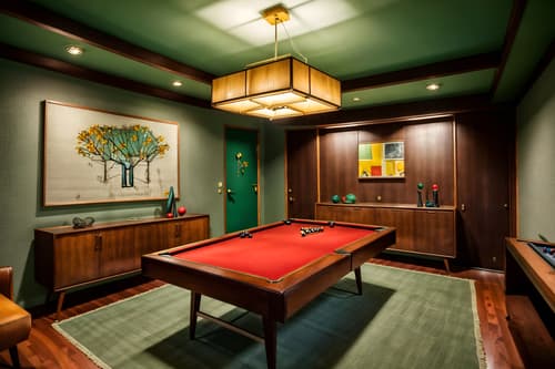 photo from pinterest of midcentury modern-style interior designed (gaming room interior) . with mid century modern mobile chandelier and vibrant colors and function over form and nature indoors and minimalist and natural and manmade materials and muted tones and wood pendant light mid century modern chandelier. . cinematic photo, highly detailed, cinematic lighting, ultra-detailed, ultrarealistic, photorealism, 8k. trending on pinterest. midcentury modern interior design style. masterpiece, cinematic light, ultrarealistic+, photorealistic+, 8k, raw photo, realistic, sharp focus on eyes, (symmetrical eyes), (intact eyes), hyperrealistic, highest quality, best quality, , highly detailed, masterpiece, best quality, extremely detailed 8k wallpaper, masterpiece, best quality, ultra-detailed, best shadow, detailed background, detailed face, detailed eyes, high contrast, best illumination, detailed face, dulux, caustic, dynamic angle, detailed glow. dramatic lighting. highly detailed, insanely detailed hair, symmetrical, intricate details, professionally retouched, 8k high definition. strong bokeh. award winning photo.