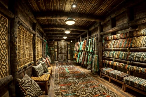 photo from pinterest of tribal-style interior designed (clothing store interior) . with tribal patterns and hand dyed batik fabrics and desert colours and intricate grass weaving and exuberant splashes of colour and animal prints and planks of stone and smooth worn timbers. . cinematic photo, highly detailed, cinematic lighting, ultra-detailed, ultrarealistic, photorealism, 8k. trending on pinterest. tribal interior design style. masterpiece, cinematic light, ultrarealistic+, photorealistic+, 8k, raw photo, realistic, sharp focus on eyes, (symmetrical eyes), (intact eyes), hyperrealistic, highest quality, best quality, , highly detailed, masterpiece, best quality, extremely detailed 8k wallpaper, masterpiece, best quality, ultra-detailed, best shadow, detailed background, detailed face, detailed eyes, high contrast, best illumination, detailed face, dulux, caustic, dynamic angle, detailed glow. dramatic lighting. highly detailed, insanely detailed hair, symmetrical, intricate details, professionally retouched, 8k high definition. strong bokeh. award winning photo.