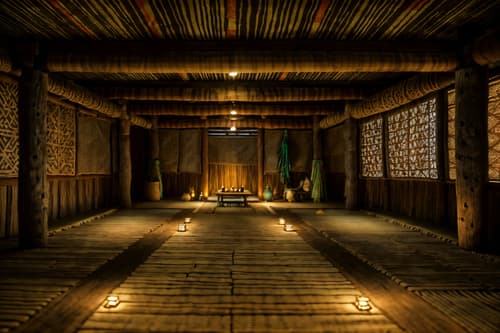 photo from pinterest of tribal-style interior designed (onsen interior) . with desert colours and smooth worn timbers and hand dyed batik fabrics and sculptures and artworks and planks of stone and animal prints and tribal revival and intricate grass weaving. . cinematic photo, highly detailed, cinematic lighting, ultra-detailed, ultrarealistic, photorealism, 8k. trending on pinterest. tribal interior design style. masterpiece, cinematic light, ultrarealistic+, photorealistic+, 8k, raw photo, realistic, sharp focus on eyes, (symmetrical eyes), (intact eyes), hyperrealistic, highest quality, best quality, , highly detailed, masterpiece, best quality, extremely detailed 8k wallpaper, masterpiece, best quality, ultra-detailed, best shadow, detailed background, detailed face, detailed eyes, high contrast, best illumination, detailed face, dulux, caustic, dynamic angle, detailed glow. dramatic lighting. highly detailed, insanely detailed hair, symmetrical, intricate details, professionally retouched, 8k high definition. strong bokeh. award winning photo.