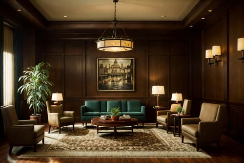 photo from pinterest of vintage-style interior designed (hotel lobby interior) with lounge chairs and rug and check in desk and coffee tables and hanging lamps and sofas and plant and furniture. . with . . cinematic photo, highly detailed, cinematic lighting, ultra-detailed, ultrarealistic, photorealism, 8k. trending on pinterest. vintage interior design style. masterpiece, cinematic light, ultrarealistic+, photorealistic+, 8k, raw photo, realistic, sharp focus on eyes, (symmetrical eyes), (intact eyes), hyperrealistic, highest quality, best quality, , highly detailed, masterpiece, best quality, extremely detailed 8k wallpaper, masterpiece, best quality, ultra-detailed, best shadow, detailed background, detailed face, detailed eyes, high contrast, best illumination, detailed face, dulux, caustic, dynamic angle, detailed glow. dramatic lighting. highly detailed, insanely detailed hair, symmetrical, intricate details, professionally retouched, 8k high definition. strong bokeh. award winning photo.