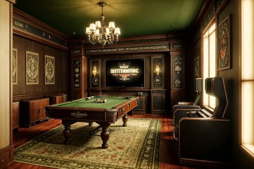 photo from pinterest of vintage-style interior designed (gaming room interior) . with . . cinematic photo, highly detailed, cinematic lighting, ultra-detailed, ultrarealistic, photorealism, 8k. trending on pinterest. vintage interior design style. masterpiece, cinematic light, ultrarealistic+, photorealistic+, 8k, raw photo, realistic, sharp focus on eyes, (symmetrical eyes), (intact eyes), hyperrealistic, highest quality, best quality, , highly detailed, masterpiece, best quality, extremely detailed 8k wallpaper, masterpiece, best quality, ultra-detailed, best shadow, detailed background, detailed face, detailed eyes, high contrast, best illumination, detailed face, dulux, caustic, dynamic angle, detailed glow. dramatic lighting. highly detailed, insanely detailed hair, symmetrical, intricate details, professionally retouched, 8k high definition. strong bokeh. award winning photo.