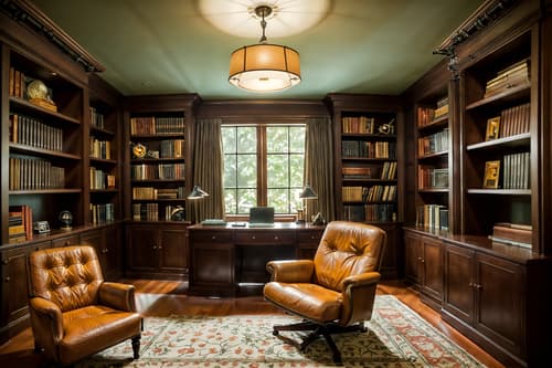 photo from pinterest of vintage-style interior designed (study room interior) with lounge chair and office chair and bookshelves and desk lamp and cabinets and plant and writing desk and lounge chair. . with . . cinematic photo, highly detailed, cinematic lighting, ultra-detailed, ultrarealistic, photorealism, 8k. trending on pinterest. vintage interior design style. masterpiece, cinematic light, ultrarealistic+, photorealistic+, 8k, raw photo, realistic, sharp focus on eyes, (symmetrical eyes), (intact eyes), hyperrealistic, highest quality, best quality, , highly detailed, masterpiece, best quality, extremely detailed 8k wallpaper, masterpiece, best quality, ultra-detailed, best shadow, detailed background, detailed face, detailed eyes, high contrast, best illumination, detailed face, dulux, caustic, dynamic angle, detailed glow. dramatic lighting. highly detailed, insanely detailed hair, symmetrical, intricate details, professionally retouched, 8k high definition. strong bokeh. award winning photo.