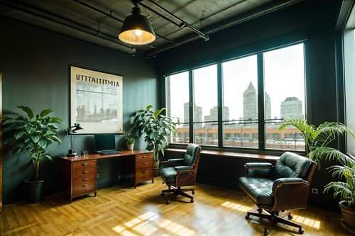 photo from pinterest of vintage-style interior designed (office interior) with windows and office chairs and plants and seating area with sofa and office desks and desk lamps and lounge chairs and computer desks. . with . . cinematic photo, highly detailed, cinematic lighting, ultra-detailed, ultrarealistic, photorealism, 8k. trending on pinterest. vintage interior design style. masterpiece, cinematic light, ultrarealistic+, photorealistic+, 8k, raw photo, realistic, sharp focus on eyes, (symmetrical eyes), (intact eyes), hyperrealistic, highest quality, best quality, , highly detailed, masterpiece, best quality, extremely detailed 8k wallpaper, masterpiece, best quality, ultra-detailed, best shadow, detailed background, detailed face, detailed eyes, high contrast, best illumination, detailed face, dulux, caustic, dynamic angle, detailed glow. dramatic lighting. highly detailed, insanely detailed hair, symmetrical, intricate details, professionally retouched, 8k high definition. strong bokeh. award winning photo.