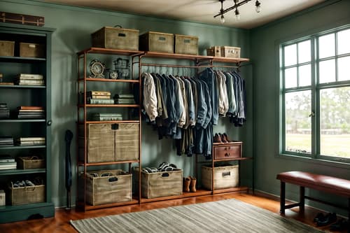 photo from pinterest of vintage-style interior designed (drop zone interior) with shelves for shoes and storage drawers and high up storage and storage baskets and a bench and cubbies and cabinets and wall hooks for coats. . with . . cinematic photo, highly detailed, cinematic lighting, ultra-detailed, ultrarealistic, photorealism, 8k. trending on pinterest. vintage interior design style. masterpiece, cinematic light, ultrarealistic+, photorealistic+, 8k, raw photo, realistic, sharp focus on eyes, (symmetrical eyes), (intact eyes), hyperrealistic, highest quality, best quality, , highly detailed, masterpiece, best quality, extremely detailed 8k wallpaper, masterpiece, best quality, ultra-detailed, best shadow, detailed background, detailed face, detailed eyes, high contrast, best illumination, detailed face, dulux, caustic, dynamic angle, detailed glow. dramatic lighting. highly detailed, insanely detailed hair, symmetrical, intricate details, professionally retouched, 8k high definition. strong bokeh. award winning photo.