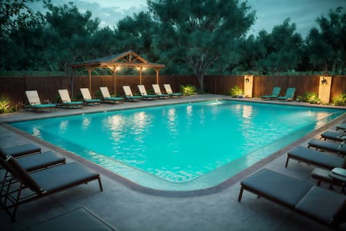 photo from pinterest of vintage-style designed (outdoor pool area ) with pool and pool lights and pool lounge chairs and pool. . with . . cinematic photo, highly detailed, cinematic lighting, ultra-detailed, ultrarealistic, photorealism, 8k. trending on pinterest. vintage design style. masterpiece, cinematic light, ultrarealistic+, photorealistic+, 8k, raw photo, realistic, sharp focus on eyes, (symmetrical eyes), (intact eyes), hyperrealistic, highest quality, best quality, , highly detailed, masterpiece, best quality, extremely detailed 8k wallpaper, masterpiece, best quality, ultra-detailed, best shadow, detailed background, detailed face, detailed eyes, high contrast, best illumination, detailed face, dulux, caustic, dynamic angle, detailed glow. dramatic lighting. highly detailed, insanely detailed hair, symmetrical, intricate details, professionally retouched, 8k high definition. strong bokeh. award winning photo.