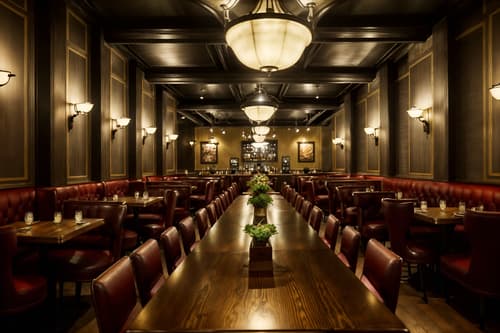 photo from pinterest of vintage-style interior designed (restaurant interior) with restaurant dining tables and restaurant decor and restaurant chairs and restaurant bar and restaurant dining tables. . with . . cinematic photo, highly detailed, cinematic lighting, ultra-detailed, ultrarealistic, photorealism, 8k. trending on pinterest. vintage interior design style. masterpiece, cinematic light, ultrarealistic+, photorealistic+, 8k, raw photo, realistic, sharp focus on eyes, (symmetrical eyes), (intact eyes), hyperrealistic, highest quality, best quality, , highly detailed, masterpiece, best quality, extremely detailed 8k wallpaper, masterpiece, best quality, ultra-detailed, best shadow, detailed background, detailed face, detailed eyes, high contrast, best illumination, detailed face, dulux, caustic, dynamic angle, detailed glow. dramatic lighting. highly detailed, insanely detailed hair, symmetrical, intricate details, professionally retouched, 8k high definition. strong bokeh. award winning photo.