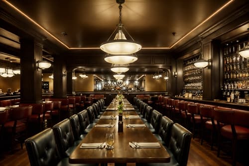 photo from pinterest of vintage-style interior designed (restaurant interior) with restaurant dining tables and restaurant decor and restaurant chairs and restaurant bar and restaurant dining tables. . with . . cinematic photo, highly detailed, cinematic lighting, ultra-detailed, ultrarealistic, photorealism, 8k. trending on pinterest. vintage interior design style. masterpiece, cinematic light, ultrarealistic+, photorealistic+, 8k, raw photo, realistic, sharp focus on eyes, (symmetrical eyes), (intact eyes), hyperrealistic, highest quality, best quality, , highly detailed, masterpiece, best quality, extremely detailed 8k wallpaper, masterpiece, best quality, ultra-detailed, best shadow, detailed background, detailed face, detailed eyes, high contrast, best illumination, detailed face, dulux, caustic, dynamic angle, detailed glow. dramatic lighting. highly detailed, insanely detailed hair, symmetrical, intricate details, professionally retouched, 8k high definition. strong bokeh. award winning photo.