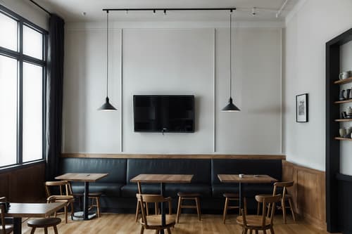 photo from pinterest of simple-style interior designed (coffee shop interior) . . cinematic photo, highly detailed, cinematic lighting, ultra-detailed, ultrarealistic, photorealism, 8k. trending on pinterest. simple interior design style. masterpiece, cinematic light, ultrarealistic+, photorealistic+, 8k, raw photo, realistic, sharp focus on eyes, (symmetrical eyes), (intact eyes), hyperrealistic, highest quality, best quality, , highly detailed, masterpiece, best quality, extremely detailed 8k wallpaper, masterpiece, best quality, ultra-detailed, best shadow, detailed background, detailed face, detailed eyes, high contrast, best illumination, detailed face, dulux, caustic, dynamic angle, detailed glow. dramatic lighting. highly detailed, insanely detailed hair, symmetrical, intricate details, professionally retouched, 8k high definition. strong bokeh. award winning photo.