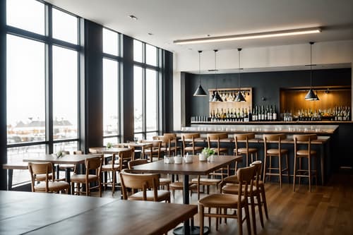 photo from pinterest of simple-style interior designed (restaurant interior) with restaurant bar and restaurant chairs and restaurant dining tables and restaurant decor and restaurant bar. . . cinematic photo, highly detailed, cinematic lighting, ultra-detailed, ultrarealistic, photorealism, 8k. trending on pinterest. simple interior design style. masterpiece, cinematic light, ultrarealistic+, photorealistic+, 8k, raw photo, realistic, sharp focus on eyes, (symmetrical eyes), (intact eyes), hyperrealistic, highest quality, best quality, , highly detailed, masterpiece, best quality, extremely detailed 8k wallpaper, masterpiece, best quality, ultra-detailed, best shadow, detailed background, detailed face, detailed eyes, high contrast, best illumination, detailed face, dulux, caustic, dynamic angle, detailed glow. dramatic lighting. highly detailed, insanely detailed hair, symmetrical, intricate details, professionally retouched, 8k high definition. strong bokeh. award winning photo.