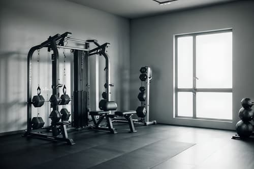 photo from pinterest of simple-style interior designed (fitness gym interior) with dumbbell stand and bench press and squat rack and crosstrainer and exercise bicycle and dumbbell stand. . . cinematic photo, highly detailed, cinematic lighting, ultra-detailed, ultrarealistic, photorealism, 8k. trending on pinterest. simple interior design style. masterpiece, cinematic light, ultrarealistic+, photorealistic+, 8k, raw photo, realistic, sharp focus on eyes, (symmetrical eyes), (intact eyes), hyperrealistic, highest quality, best quality, , highly detailed, masterpiece, best quality, extremely detailed 8k wallpaper, masterpiece, best quality, ultra-detailed, best shadow, detailed background, detailed face, detailed eyes, high contrast, best illumination, detailed face, dulux, caustic, dynamic angle, detailed glow. dramatic lighting. highly detailed, insanely detailed hair, symmetrical, intricate details, professionally retouched, 8k high definition. strong bokeh. award winning photo.