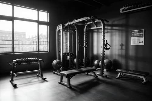 photo from pinterest of simple-style interior designed (fitness gym interior) with dumbbell stand and bench press and squat rack and crosstrainer and exercise bicycle and dumbbell stand. . . cinematic photo, highly detailed, cinematic lighting, ultra-detailed, ultrarealistic, photorealism, 8k. trending on pinterest. simple interior design style. masterpiece, cinematic light, ultrarealistic+, photorealistic+, 8k, raw photo, realistic, sharp focus on eyes, (symmetrical eyes), (intact eyes), hyperrealistic, highest quality, best quality, , highly detailed, masterpiece, best quality, extremely detailed 8k wallpaper, masterpiece, best quality, ultra-detailed, best shadow, detailed background, detailed face, detailed eyes, high contrast, best illumination, detailed face, dulux, caustic, dynamic angle, detailed glow. dramatic lighting. highly detailed, insanely detailed hair, symmetrical, intricate details, professionally retouched, 8k high definition. strong bokeh. award winning photo.